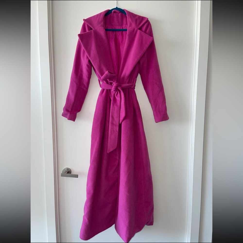 Fashion Nova Vibrant Pink Long Sleeve Dress